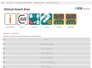 Clinical Coach VLE Screenshot