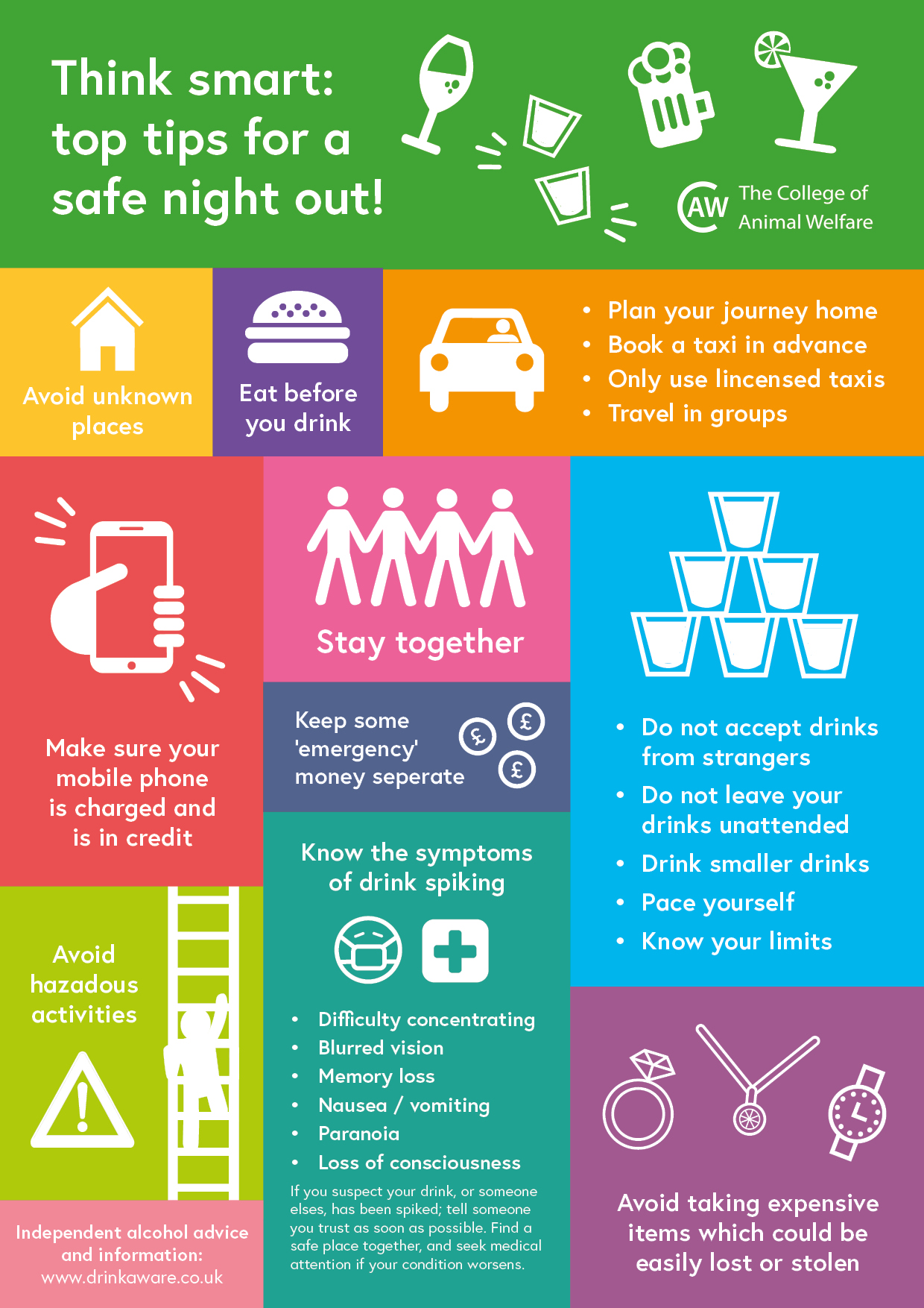 Safe Night Out Poster CAW Blog