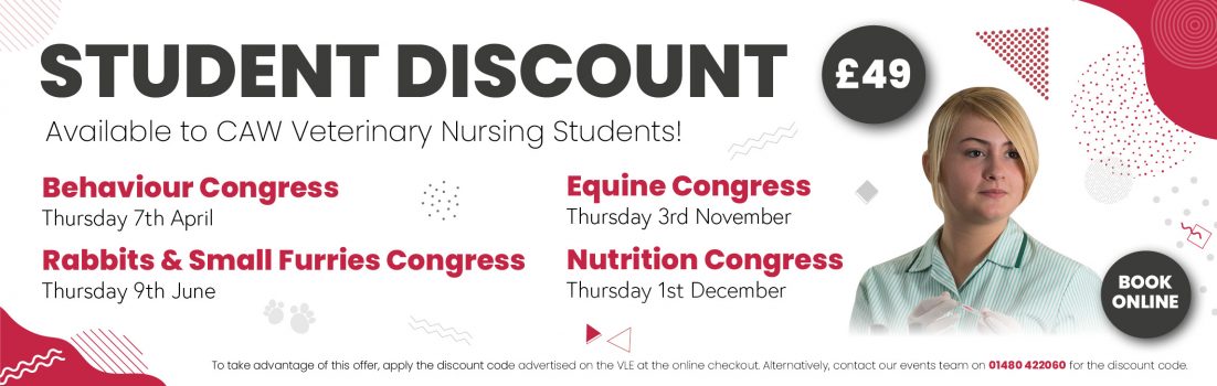 New* event discounts available to CAW Veterinary Nursing Students - CAW Blog